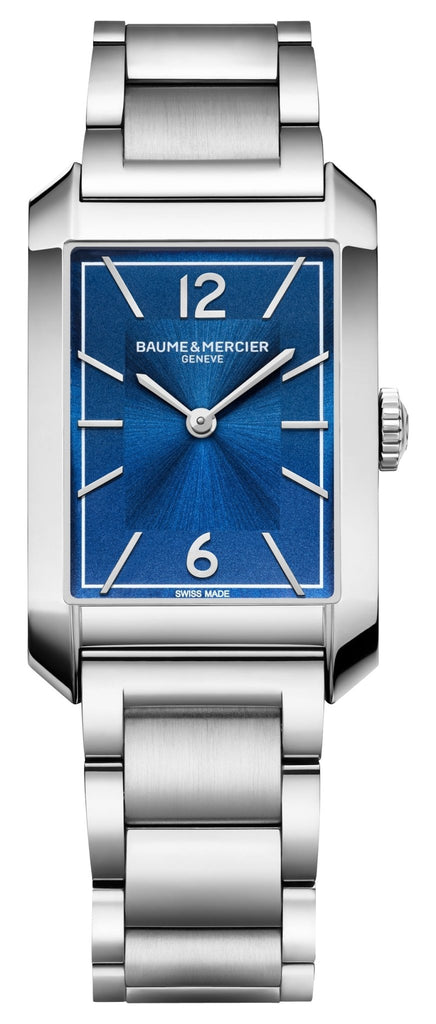 Baume & Mercier Hampton Stainless Steel Blue Dial Quartz Mens Watch M0A10754