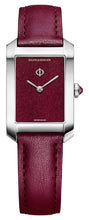 Load image into Gallery viewer, Baume &amp; Mercier Hampton Stainless Steel Burgundy Dial Burgundy Leather Strap Quartz Womens Watch M0A10673
