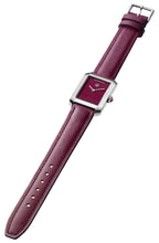 Load image into Gallery viewer, Baume &amp; Mercier Hampton Stainless Steel Burgundy Dial Burgundy Leather Strap Quartz Womens Watch M0A10673