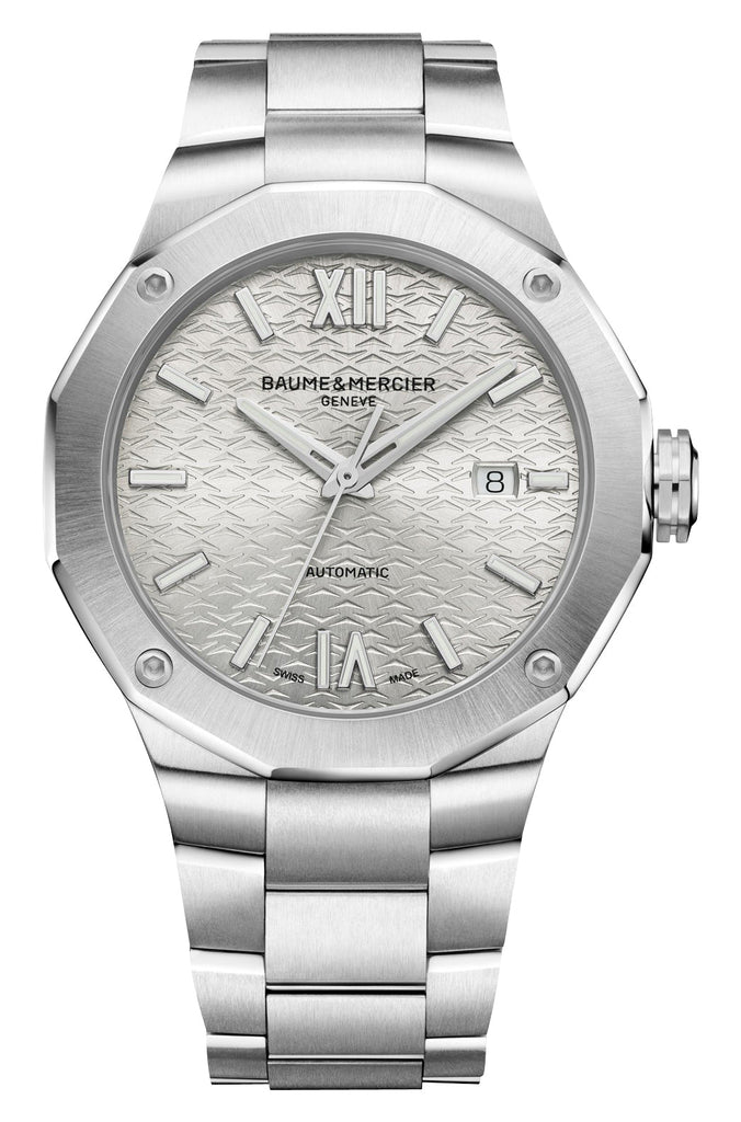 Baume & Mercier Riviera Automatic Stainless Steel Silver Dial Date Mens Watch M0A10622