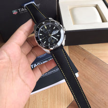 Load image into Gallery viewer, Tag Heuer Aquaracer Automatic Chronograph Black Dial Black Nylon Strap Watch for Men - CAY211A.FC6361