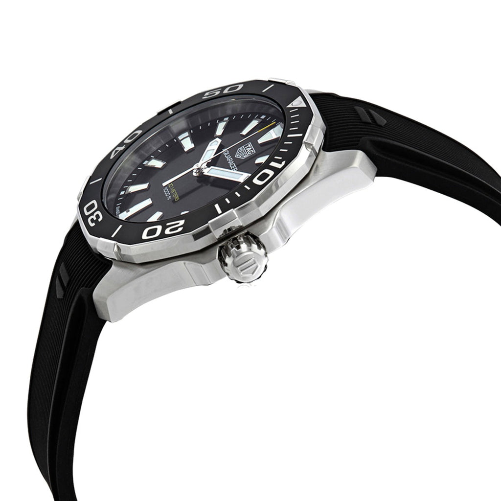 Tag Heuer Aquaracer Black Dial Black Rubber Strap Watch for Men - WAY111A.FT6151