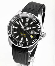 Load image into Gallery viewer, Tag Heuer Aquaracer Calibre 5 Automatic Black Dial Black Rubber Strap Watch for Men - WAY201A.FT6142