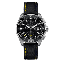 Load image into Gallery viewer, Tag Heuer Aquaracer Automatic Chronograph Black Dial Black Nylon Strap Watch for Men - CAY211A.FC6361