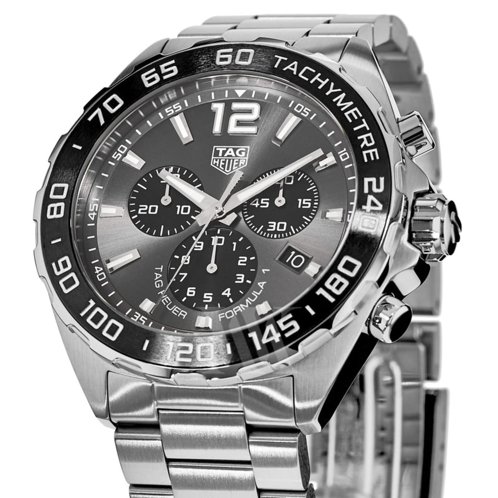 Tag Heuer Formula 1 Anthracite Dial Silver Steel Strap Watch for Men - CAZ1011.BA0842