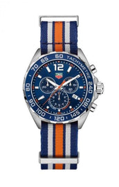 Tag Heuer Formula 1 Quartz Chronograph Blue Dial Two Tone NATO Strap Watch for Men - CAZ1010.FC8196