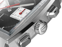 Load image into Gallery viewer, Tag Heuer Monaco Automatic Chronograph Black Dial Silver Steel Strap Watch for Men - CBL2113.BA0644