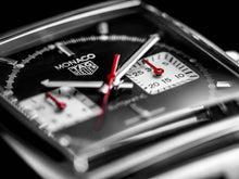 Load image into Gallery viewer, Tag Heuer Monaco Automatic Chronograph Black Dial Silver Steel Strap Watch for Men - CBL2113.BA0644
