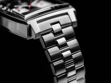 Load image into Gallery viewer, Tag Heuer Monaco Automatic Chronograph Black Dial Silver Steel Strap Watch for Men - CBL2113.BA0644