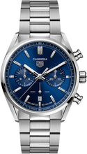 Load image into Gallery viewer, Tag Heuer Carrera Chronograph Blue Dial Silver Steel Strap Watch for Men - CBN2011.BA0642