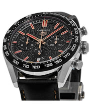 Load image into Gallery viewer, Tag Heuer Carrera Year of The Rabbit Automatic Chronograph Black Dial Black Leather Strap Watch for Men - CBN2A1L.FC6521