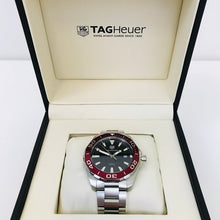 Load image into Gallery viewer, Tag Heuer Aquaracer Black Dial Silver Steel Strap Watch for Men - WAY101B.BA0746