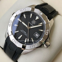 Load image into Gallery viewer, Tag Heuer Aquaracer Automatic Caliber 5 Black Dial Black Rubber Strap Watch for Men - WAY2110.FT8021