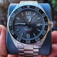 Load image into Gallery viewer, Tag Heuer Formula 1 Calibre 5 Chronograph Anthracite Dial Silver Steel Strap Watch for Men - WAZ2011.BA0842