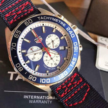 Load image into Gallery viewer, Tag Heuer Formula 1 Redbull Edition Chronograph Blue Dial Blue NATO Strap Watch for Men - CAZ1018.FC8213