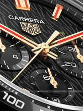 Load image into Gallery viewer, Tag Heuer Carrera Year of The Rabbit Automatic Chronograph Black Dial Black Leather Strap Watch for Men - CBN2A1L.FC6521