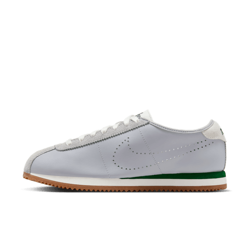 Women's Nike Cortez Leather "Wolf Grey Perforated Swoosh"