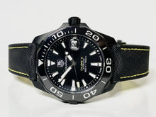 Load image into Gallery viewer, Tag Heuer Aquaracer Calibre 5 Automatic Black Dial Black Nylon Strap Watch for Men - WAY218A.FC6362