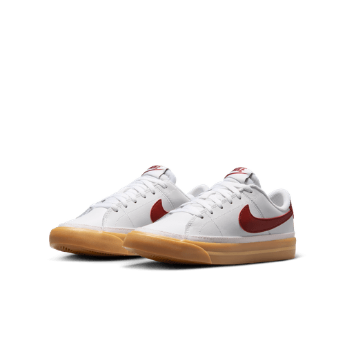 Big Kids' Nike Court Legacy "White Team Red Gum"