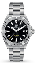 Tag Heuer Aquaracer Black Dial Silver Steel Strap Watch for Men - WBD1110.BA0928