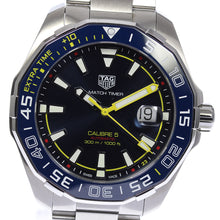 Load image into Gallery viewer, Tag Heuer Aquaracer Caliber 5 Match Timer Shinji Kagawa Edition Blue Dial Silver Steel Strap Watch for Men - WAY201H.BA0927