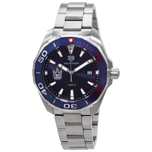 Load image into Gallery viewer, Tag Heuer Aquaracer Henrik Lundqvist Special Edition Blue Dial Silver Steel Strap Watch for Men - WAY101J.BA0746
