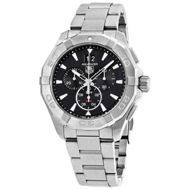 Tag Heuer Aquaracer Chronograph Black Dial Silver Steel Strap Watch for Men - CAY1110.BA0927