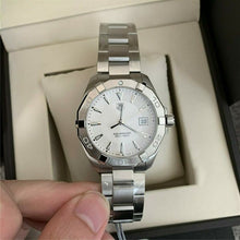 Load image into Gallery viewer, Tag Heuer Aquaracer Quartz White Dial Silver Steel Strap Watch for Men - WAY1111.BA0928