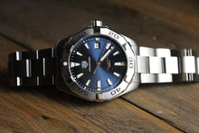 Load image into Gallery viewer, Tag Heuer Aquaracer Blue Dial Silver Steel Strap Watch for Men - WBD1112.BA0928