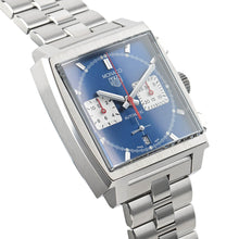 Load image into Gallery viewer, Tag Heuer Monaco Automatic Chronograph Blue Dial Silver Steel Strap Watch for Men - CBL2111.BA0644