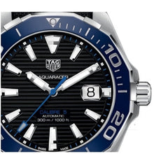Load image into Gallery viewer, Tag Heuer Aquaracer Calibre 5 Automatic Black Dial Black Nylon Strap Watch for Men - WAY201C.FC6395