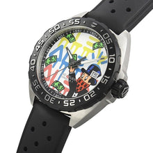 Load image into Gallery viewer, Tag Heuer Formula 1 Alec Monopoly Special Edition Black Rubber Strap Watch for Men - WAZ1119.FT8023