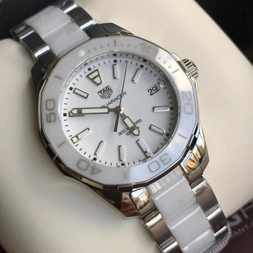Tag Heuer Aquaracer Quartz White Dial Two Tone Steel Strap Watch Women - WAY131B.BA0914