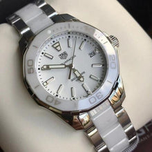 Load image into Gallery viewer, Tag Heuer Aquaracer Quartz White Dial Two Tone Steel Strap Watch Women - WAY131B.BA0914