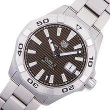 Load image into Gallery viewer, Tag Heuer Aquaracer Calibre 5 Automatic Sunray Brown Dial Silver Steel Strap Watch for Men - WAY2018.BA0927