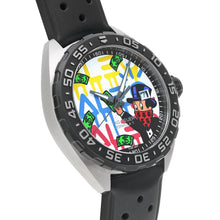 Load image into Gallery viewer, Tag Heuer Formula 1 Alec Monopoly Special Edition Black Rubber Strap Watch for Men - WAZ1119.FT8023