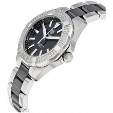 Load image into Gallery viewer, Tag Heuer Aquaracer Quartz Diamonds Black Dial Two Tone Steel Strap Watch for Men - WAY131E.BA0913