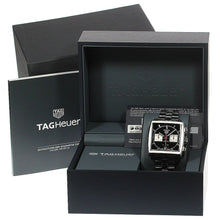 Load image into Gallery viewer, Tag Heuer Monaco Automatic Chronograph Black Dial Silver Steel Strap Watch for Men - CBL2113.BA0644