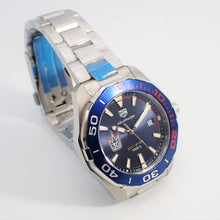 Load image into Gallery viewer, Tag Heuer Aquaracer Henrik Lundqvist Special Edition Blue Dial Silver Steel Strap Watch for Men - WAY101J.BA0746