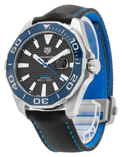 Load image into Gallery viewer, Tag Heuer Aquaracer Calibre 5 Automatic Black Dial Black Nylon Strap Watch for Men - WAY201C.FC6395