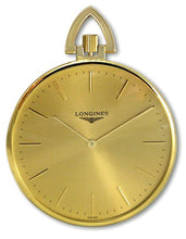 Load image into Gallery viewer, Longines 18kt Gold Mens Open Face Swiss Pocket Watch Gold Dial L7.029.6.44.1