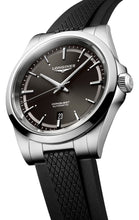Load image into Gallery viewer, Longines Conquest Automatic Stainless Steel Black Dial Black Rubber Strap Date Mens Watch L3.830.4.52.9