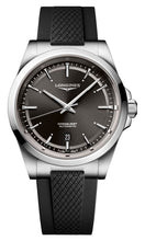 Load image into Gallery viewer, Longines Conquest Automatic Stainless Steel Black Dial Black Rubber Strap Date Mens Watch L3.830.4.52.9