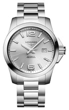 Load image into Gallery viewer, Longines Conquest Automatic Stainless Steel Silver Dial Date Divers Mens Watch L3.778.4.76.6