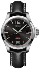Load image into Gallery viewer, Longines Conquest V.H.P. Black Dial Black Leather Strap 41mm Men's Watch L3.716.4.56.2