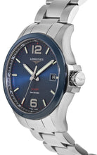 Load image into Gallery viewer, Longines Conquest V.H.P. Ceramic &amp; Stainless Steel Blue Dial Perpetual Calendar Date Quartz Mens Watch L3.729.4.96.6