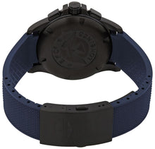 Load image into Gallery viewer, Longines Conquest V.H.P. Chronograph Black PVD Blue Rubber Strap Blue Dial Perpetual Calendar Date Quartz Mens Watch L3.717.2.96.9