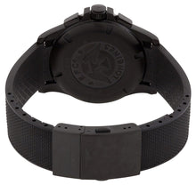 Load image into Gallery viewer, Longines Conquest V.H.P. Chronograph Black PVD Silver Dial Black Rubber Strap Perpetual Calendar Date Quartz Mens Watch L3.727.2.76.9