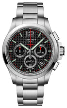 Load image into Gallery viewer, Longines Conquest V.H.P. Chronograph Stainless Steel Black Dial Perpetual Calendar Date Quartz Mens Watch L3.717.4.66.6