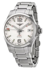 Load image into Gallery viewer, Longines Conquest V.H.P. GMT Stainless Steel Silver Dial Date Quartz Mens Watch L3.718.4.76.6